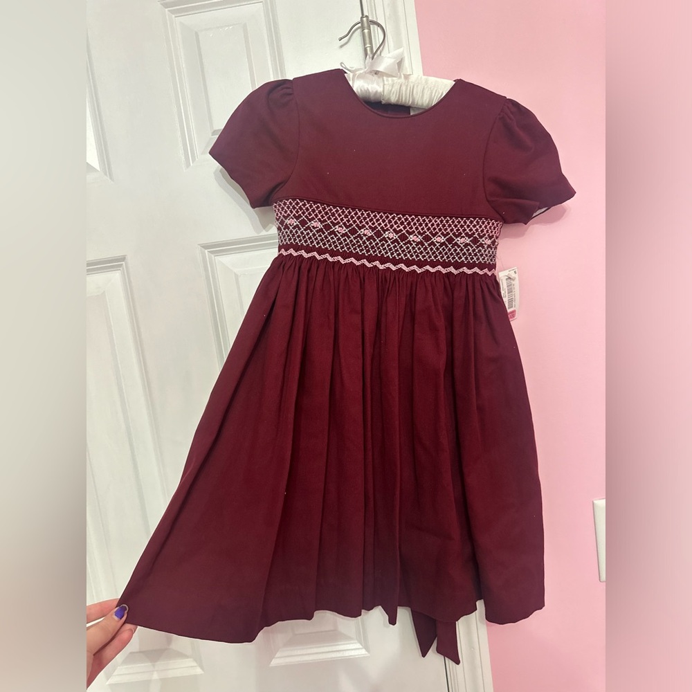Girls embroidered Christmas dress